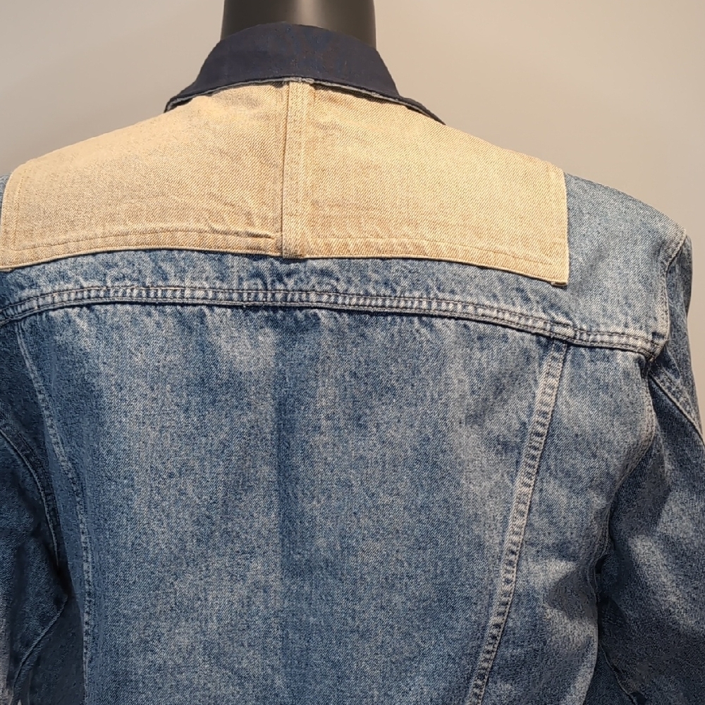 Vintage 90's Naf Naf Denim Jacket with Navy Collar - Picture 5 of 12